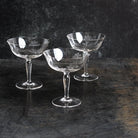 Trio Of Etched Champagne Coupes - elsie green - The French Kitchen