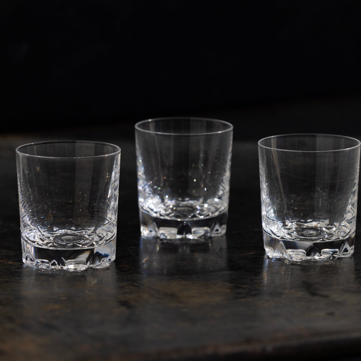 Trio of Etched Crystal Bar Glasses - elsie green - the french kitchen