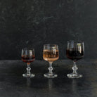 Trio of Etched Crystal Wine - elsie green - The French Kitchen