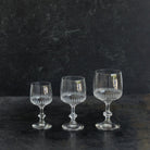Trio of Etched Crystal Wine - elsie green - The French Kitchen