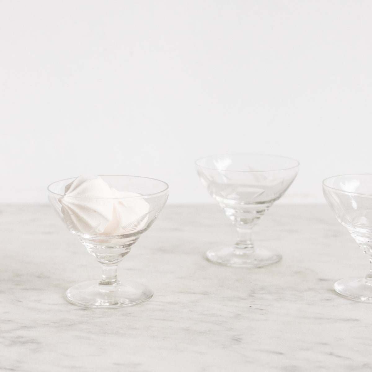 Trio of Hand Cut Fern Dessert Coupes - elsie green - The French Kitchen