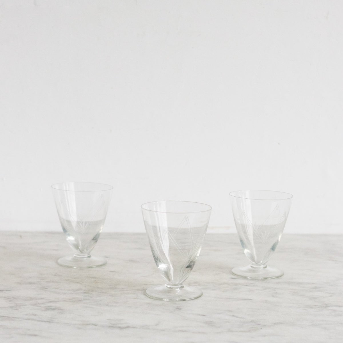 Trio of Mid - century Cocktail Glasses - elsie green - The French Kitchen