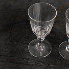 Trio of Monogrammed Crystal Aperitif Glasses - elsie green - the french kitchen