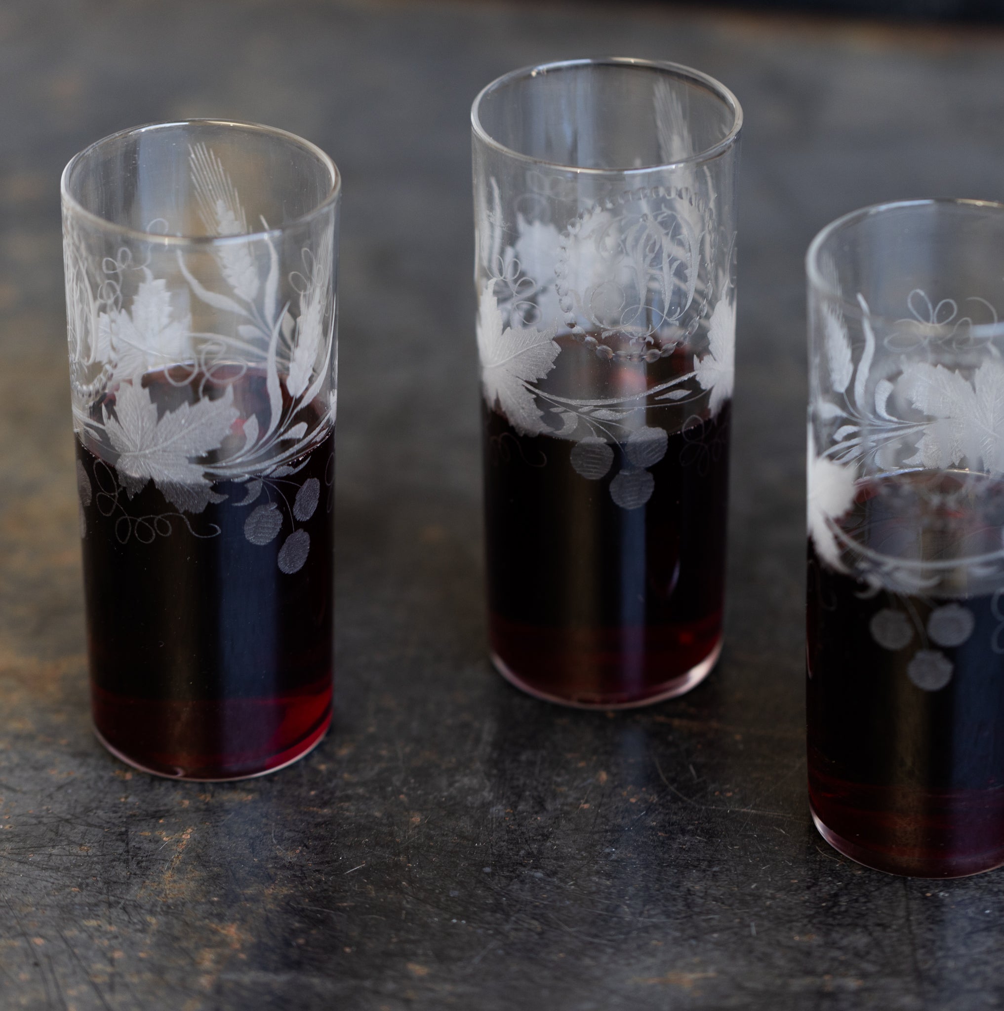 Trio of Monogrammed Tumblers - elsie green - the french kitchen