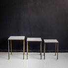 Trio of Petite Marble Side Tables - elsie green - furniture
