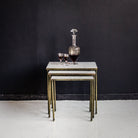Trio of Petite Marble Side Tables - elsie green - furniture