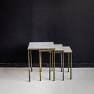 Trio of Petite Marble Side Tables - elsie green - furniture