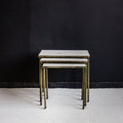 Trio of Petite Marble Side Tables - elsie green - furniture