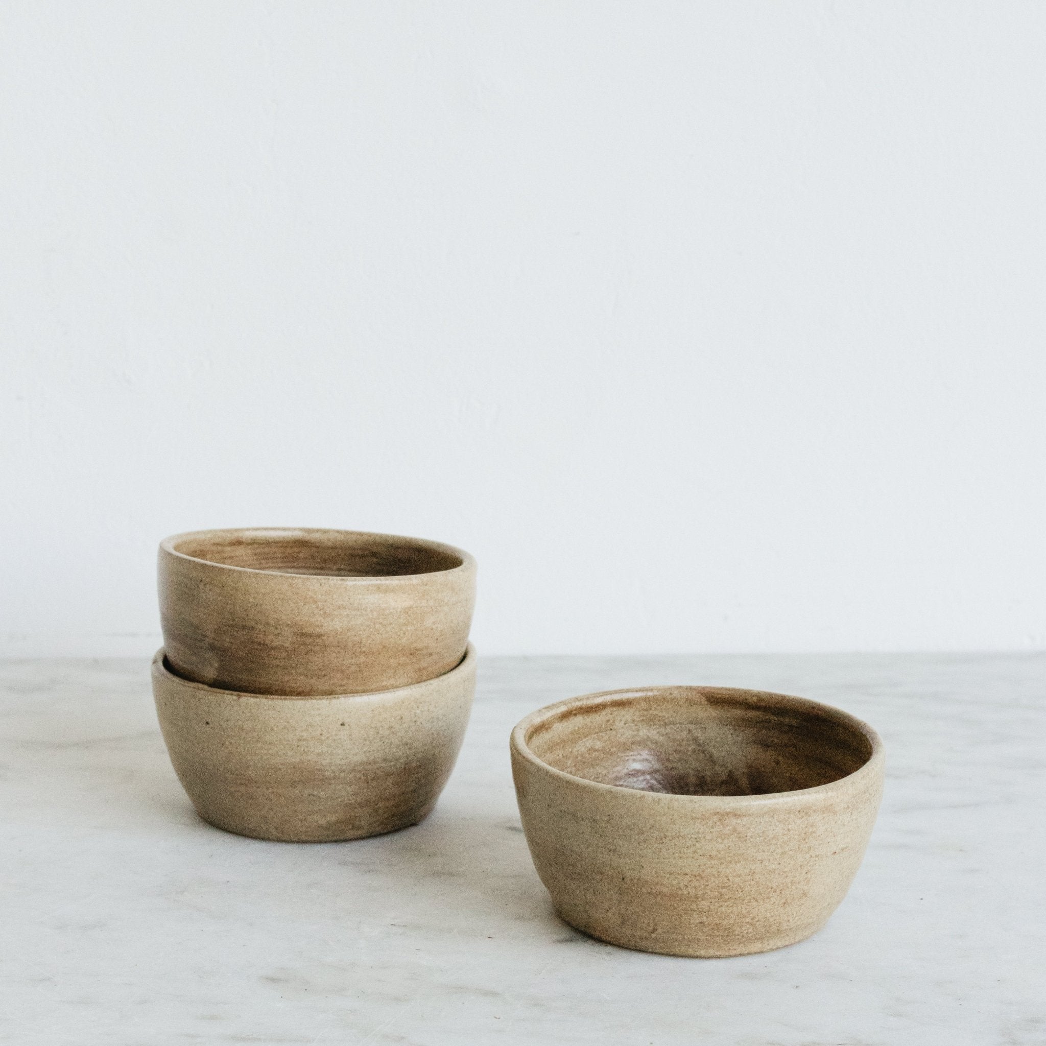 Trio Of Petite Stoneware Bowls | Signed By Artist - elsie green - The French Kitchen