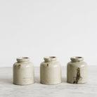 Trio of Petite Stoneware Mustard Pots - elsie green - The French Kitchen