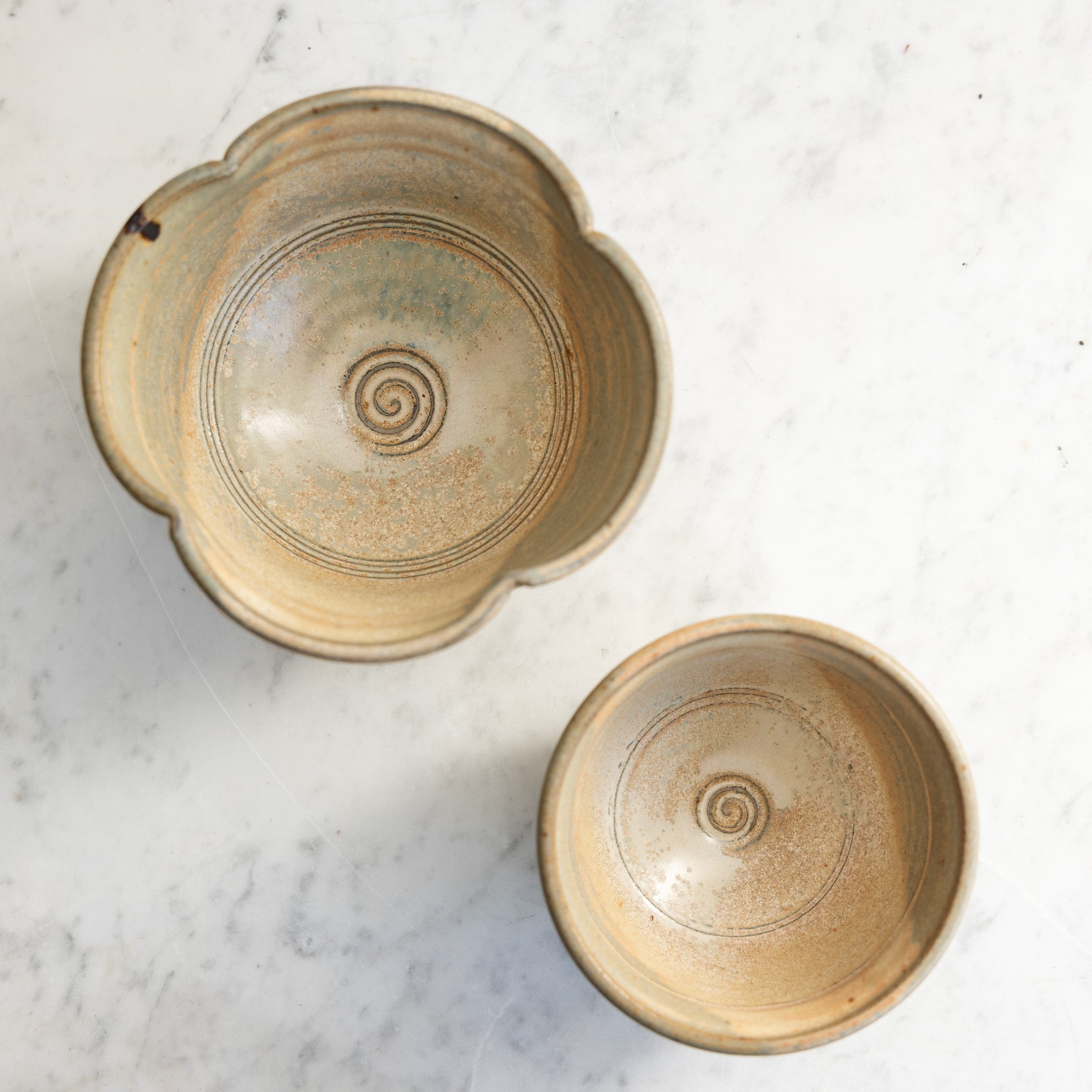 Trio of Stoneware Bowls | Signed by Artist - elsie green - the french kitchen