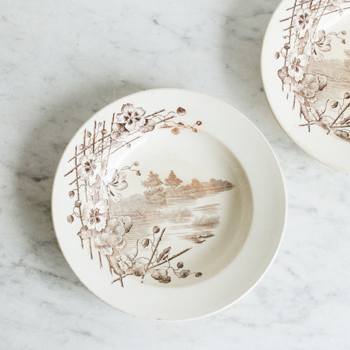 Trio Of Transferware Soup Bowls - elsie green - The French Kitchen