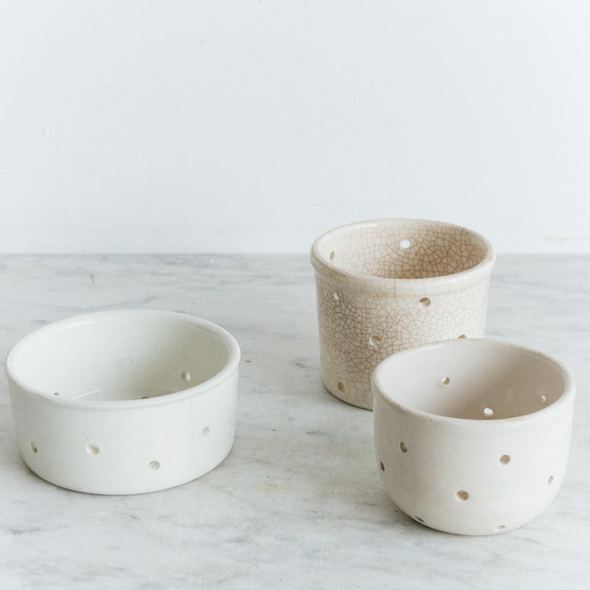 Trio of Vintage Cheese Pots - elsie green - The French Kitchen