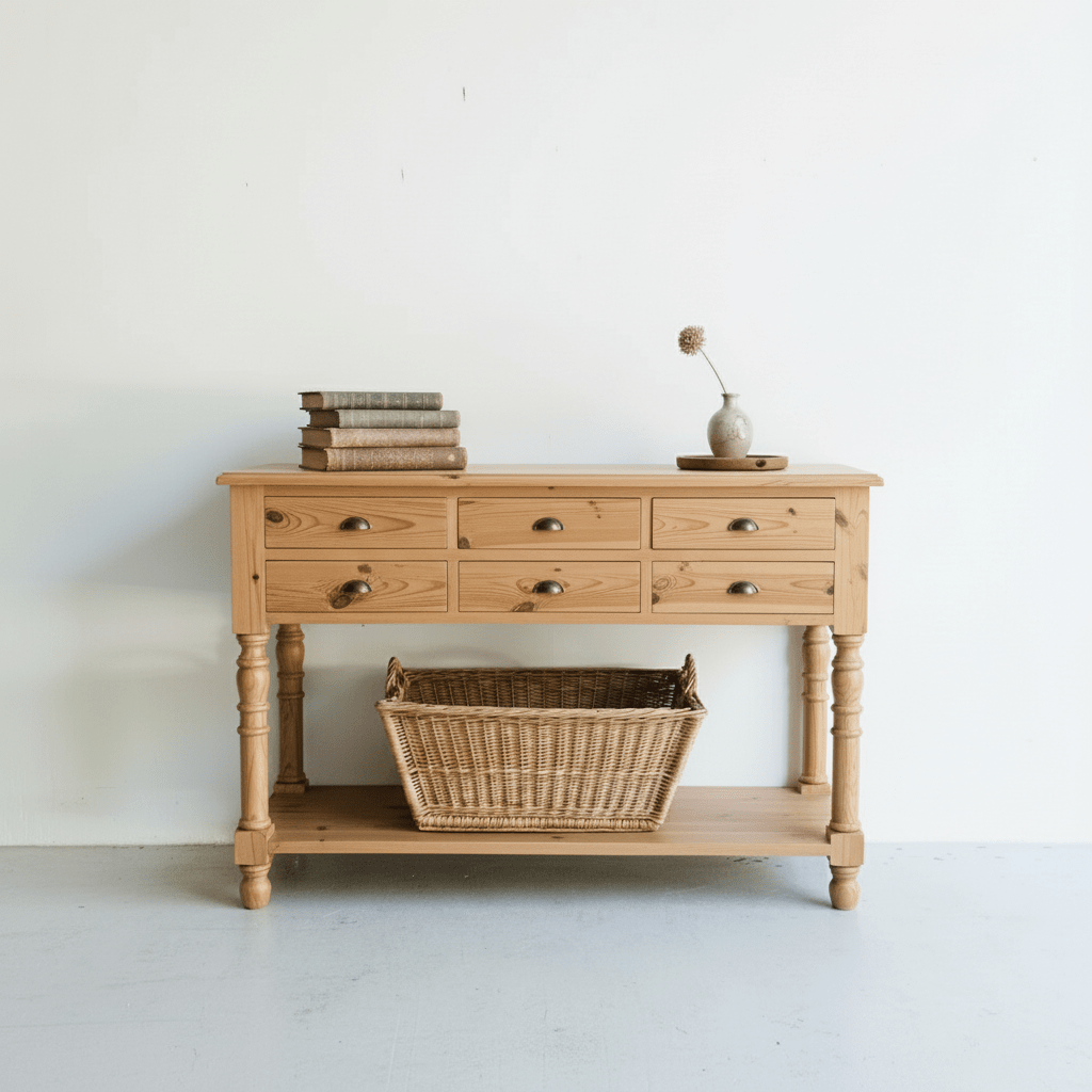 Tudor Reclaimed Wood Library Console - elsie green - Custom Furniture
