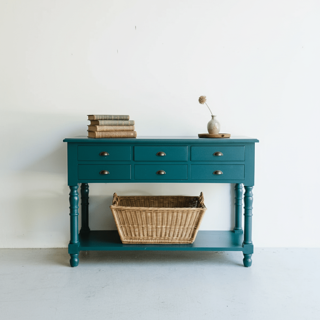 Tudor Reclaimed Wood Library Console - elsie green - Custom Furniture
