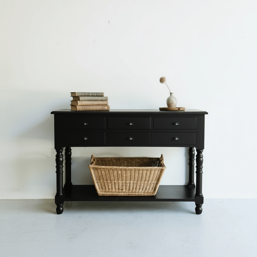 Tudor Reclaimed Wood Library Console - elsie green - Custom Furniture