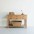 Tudor Reclaimed Wood Library Console - elsie green - Custom Furniture