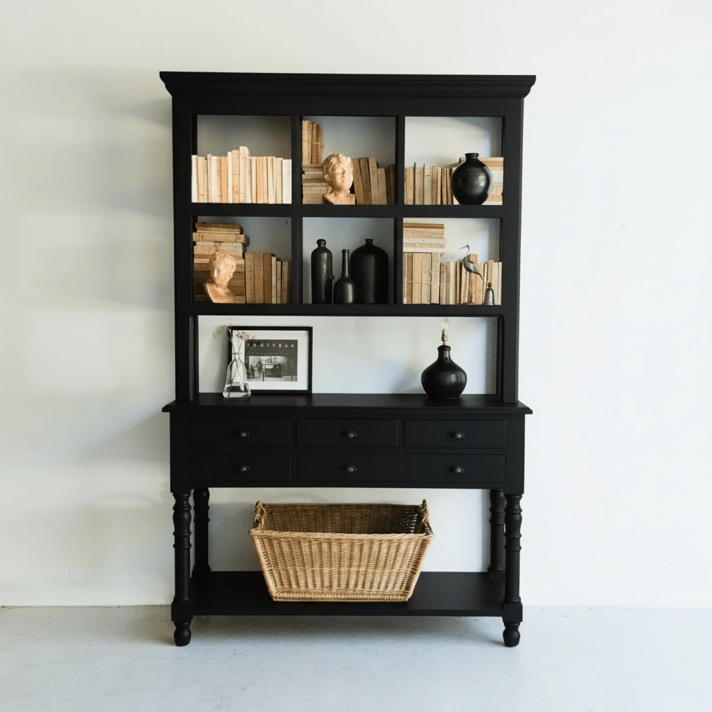 Tudor Reclaimed Wood Library Console - elsie green - Custom Furniture