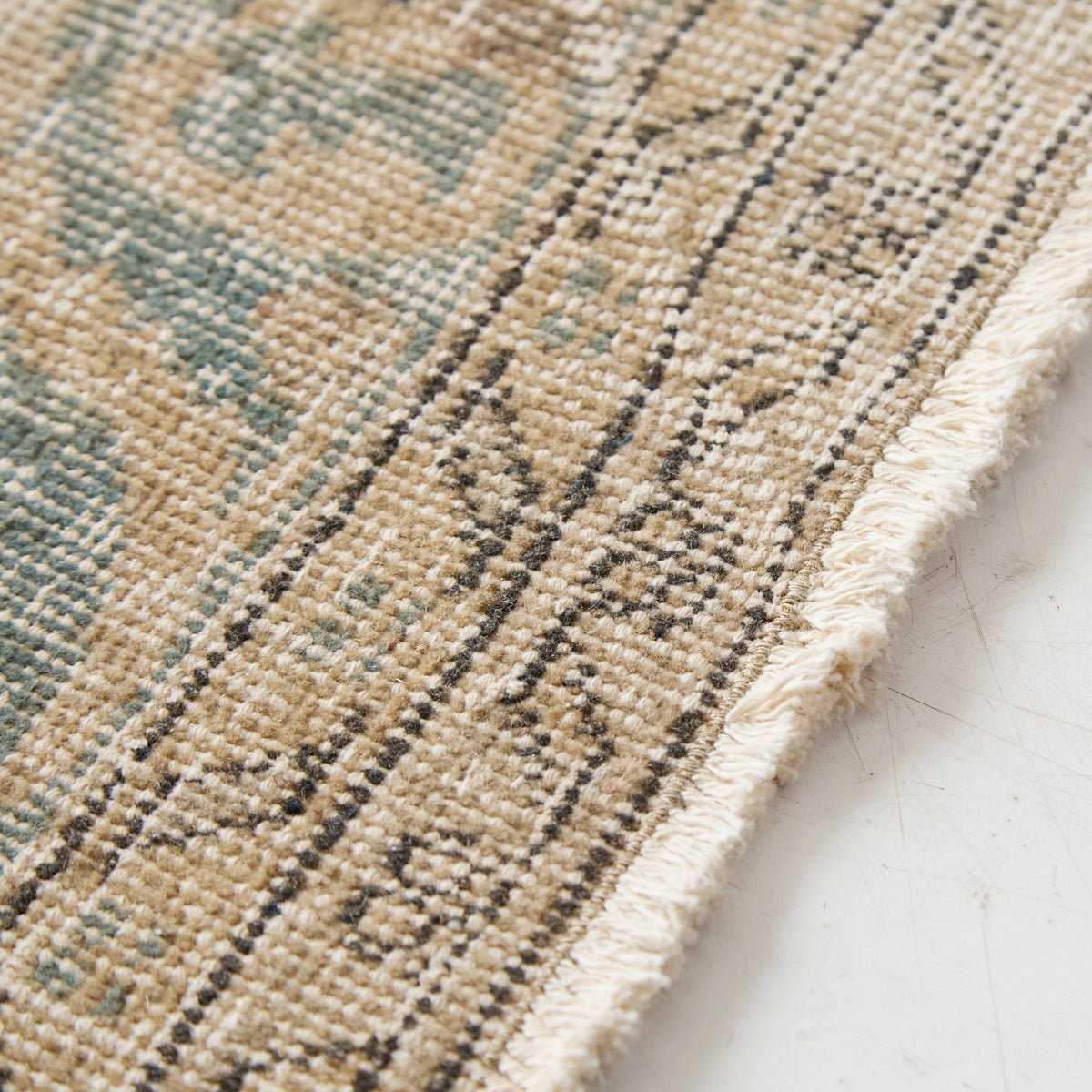 Uzes Vintage Rug | 6'8.5" x 10'1.5" - elsie green - textiles