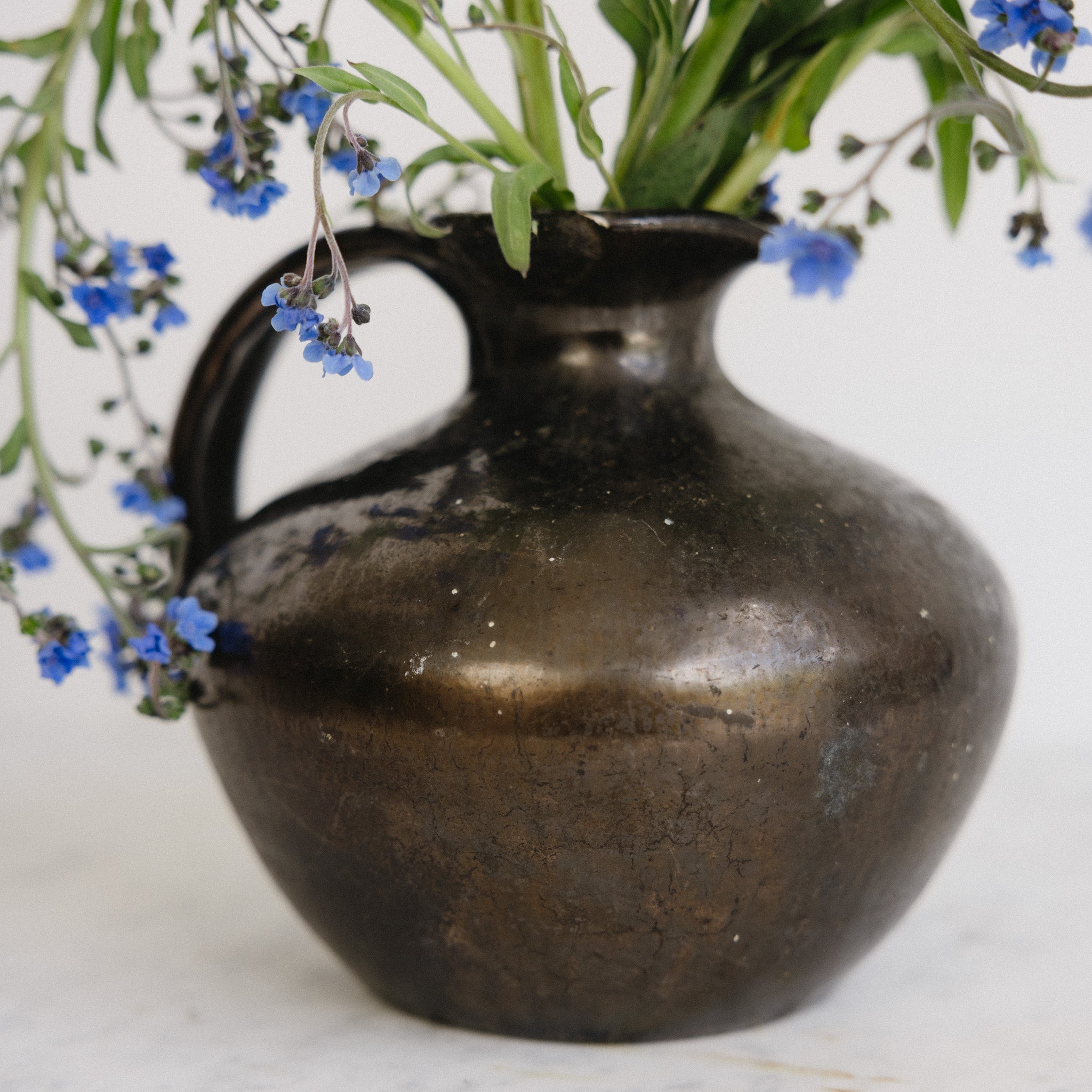 Vallauris Stoneware Pitcher with Lustrous Glaze - elsie green - the french kitchen