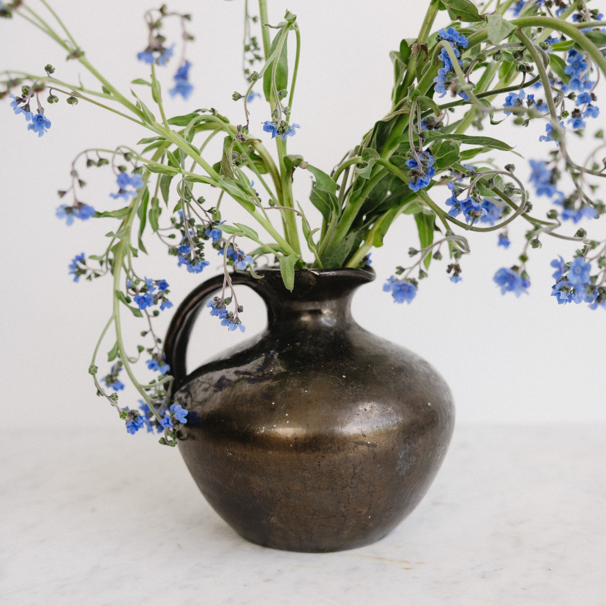 Vallauris Stoneware Pitcher with Lustrous Glaze - elsie green - the french kitchen