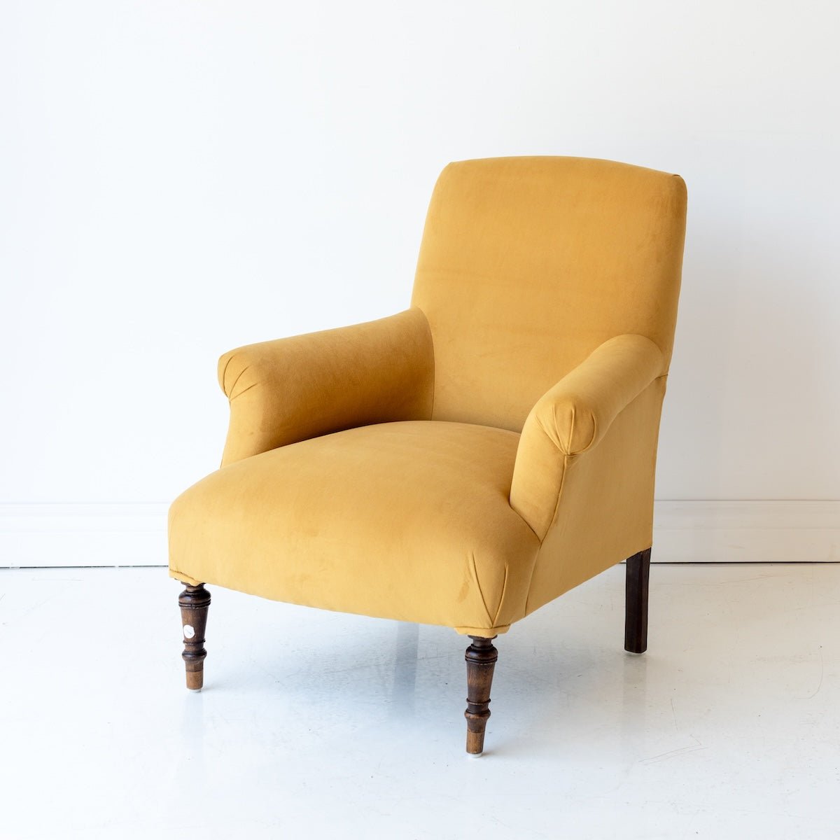 Velvet Napoleon III Arm Chair - elsie green - furniture
