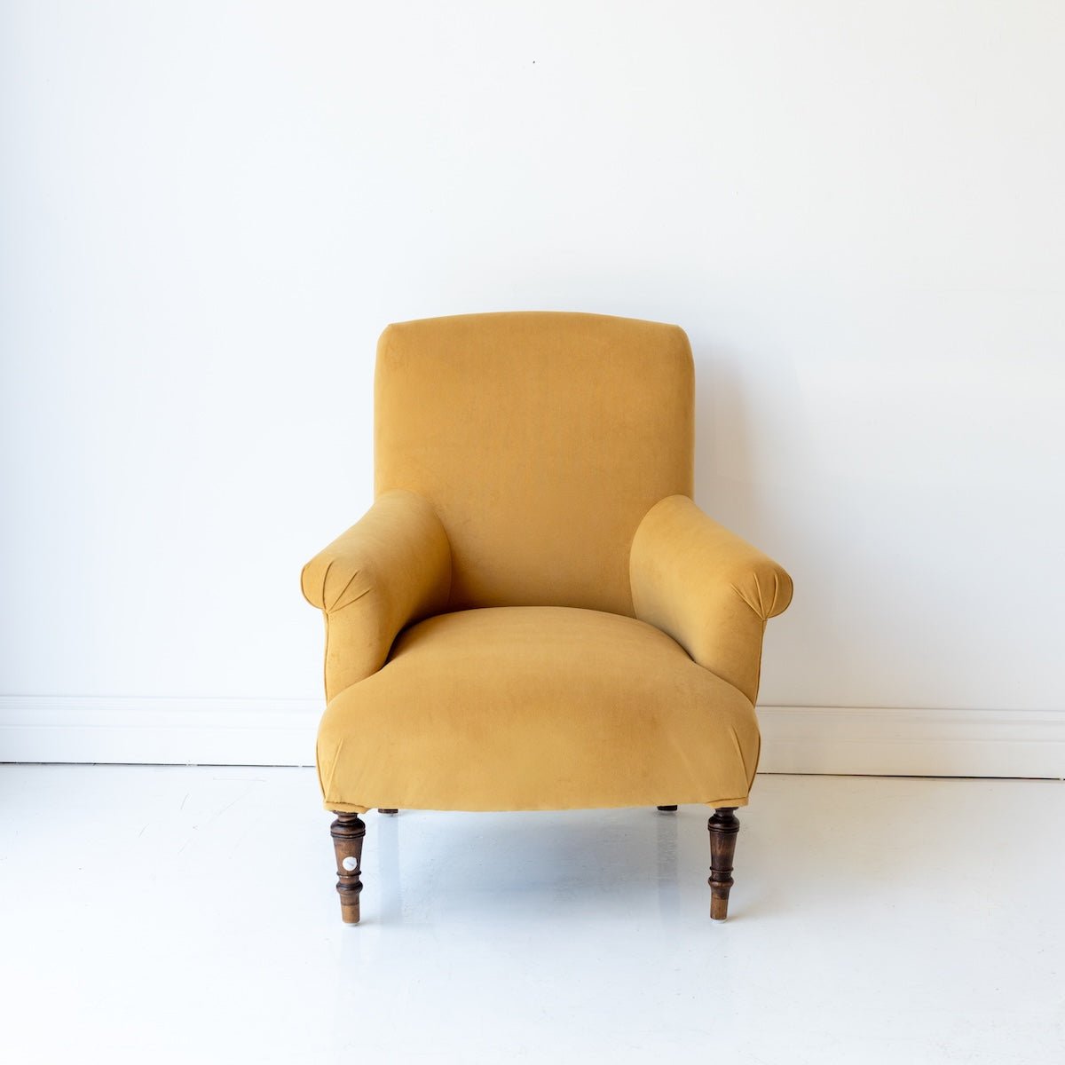Velvet Napoleon III Arm Chair - elsie green - furniture