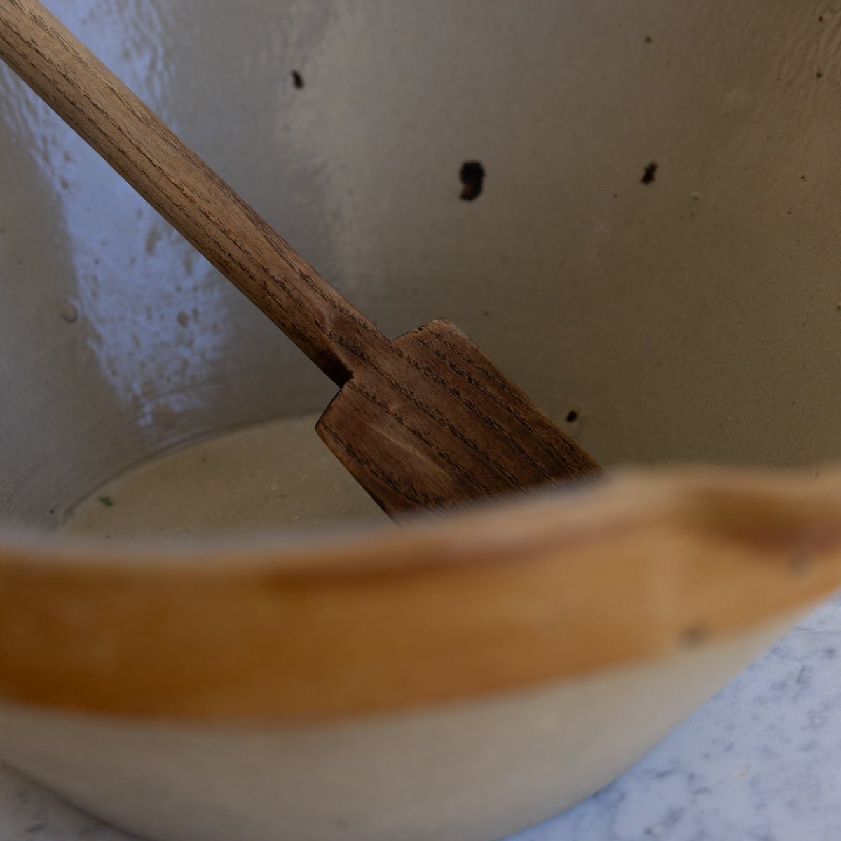 Very Large Antique Tian with Wood Spoon - elsie green - the french kitchen