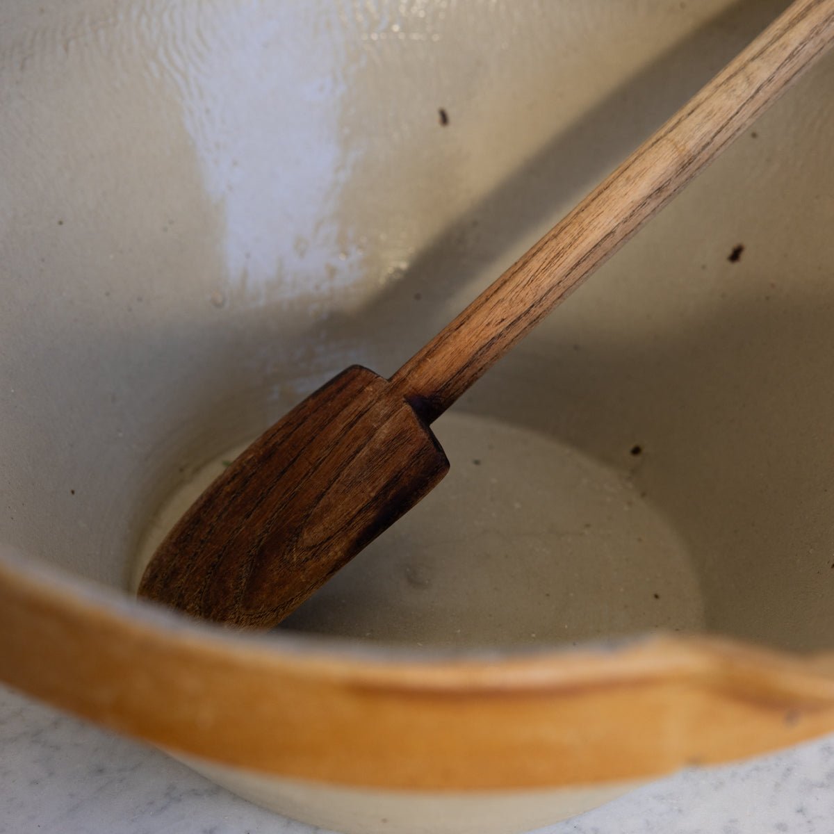 Very Large Antique Tian with Wood Spoon - elsie green - the french kitchen