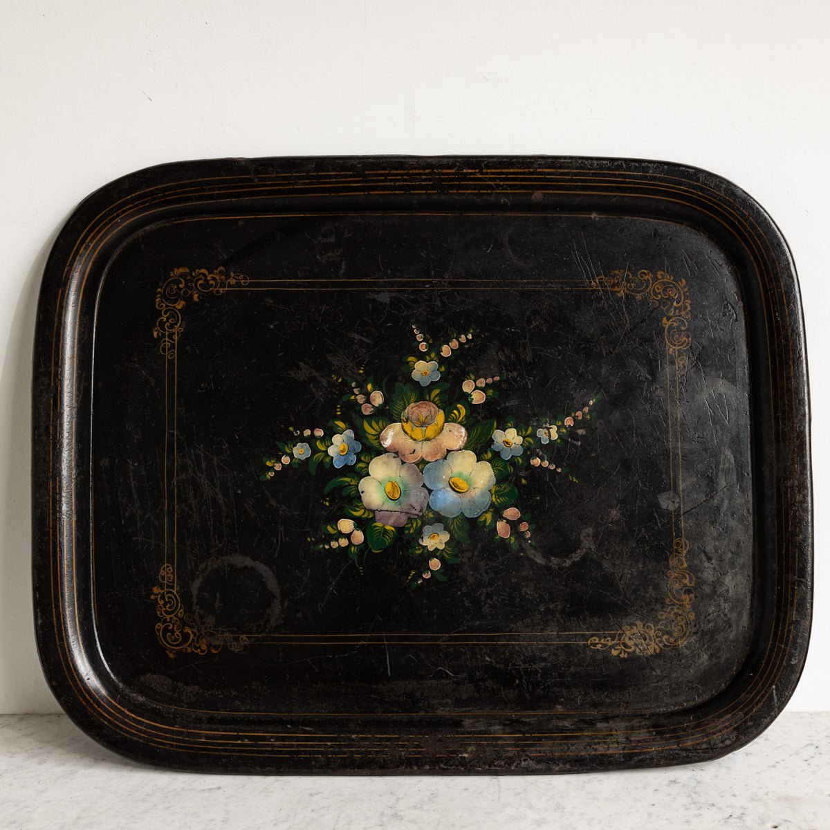 Very Large Hand Painted Napoleon Tray - elsie green - decor