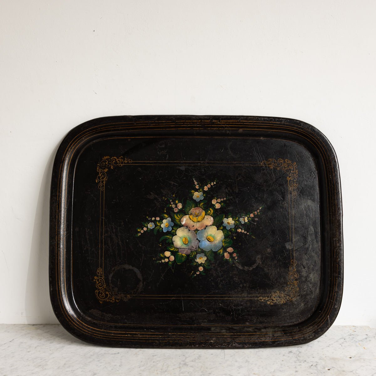 Very Large Hand Painted Napoleon Tray - elsie green - decor