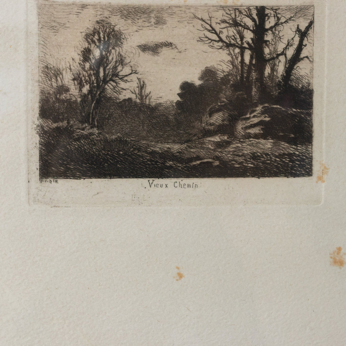 Vieux Chemin Etching - elsie green - art