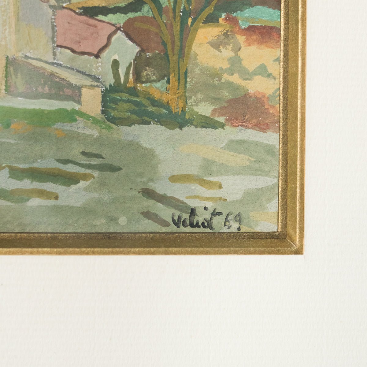 Village Chapel Watercolor | Dated 1969 - elsie green - Art