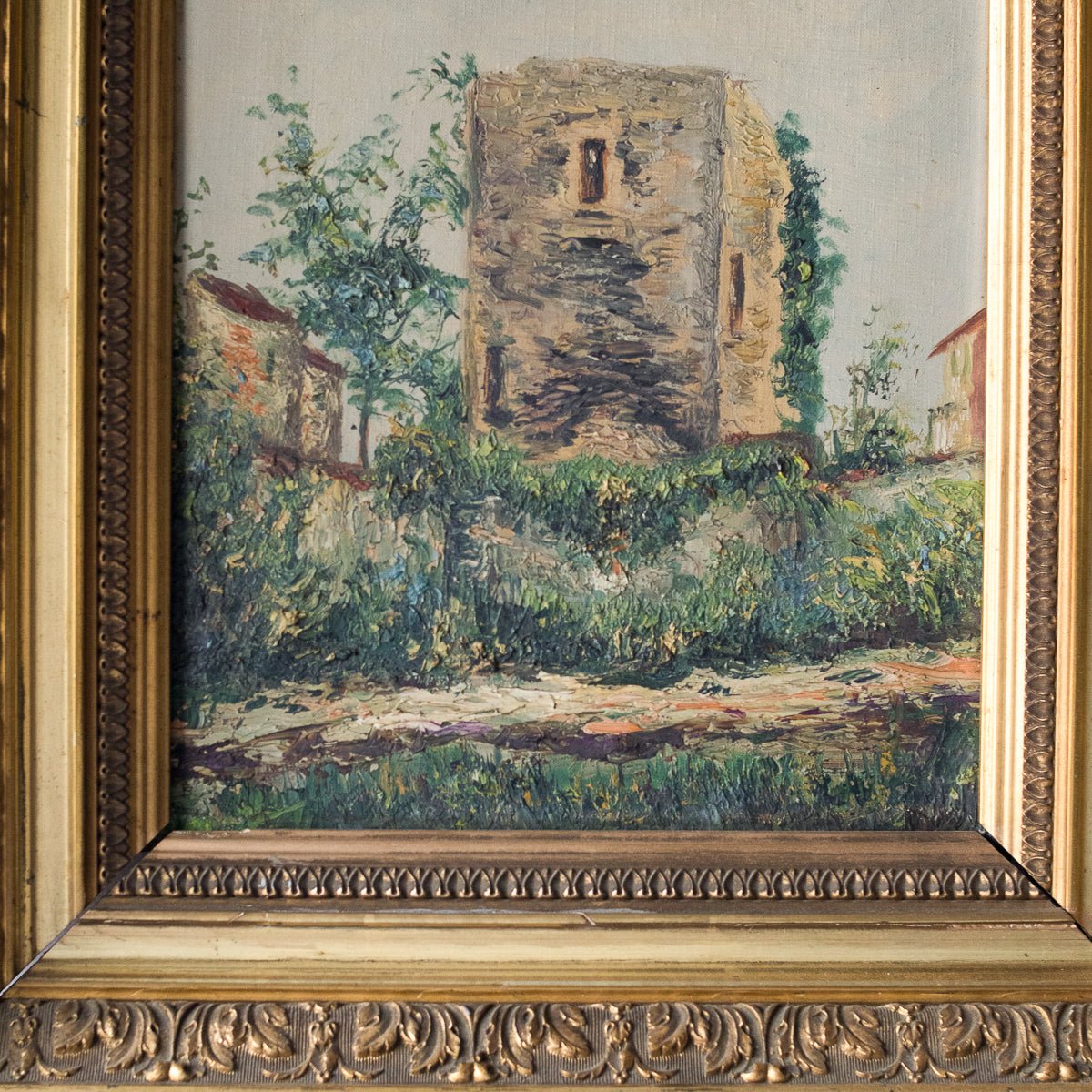 Village Path Landscape Oil Painting - elsie green - Art