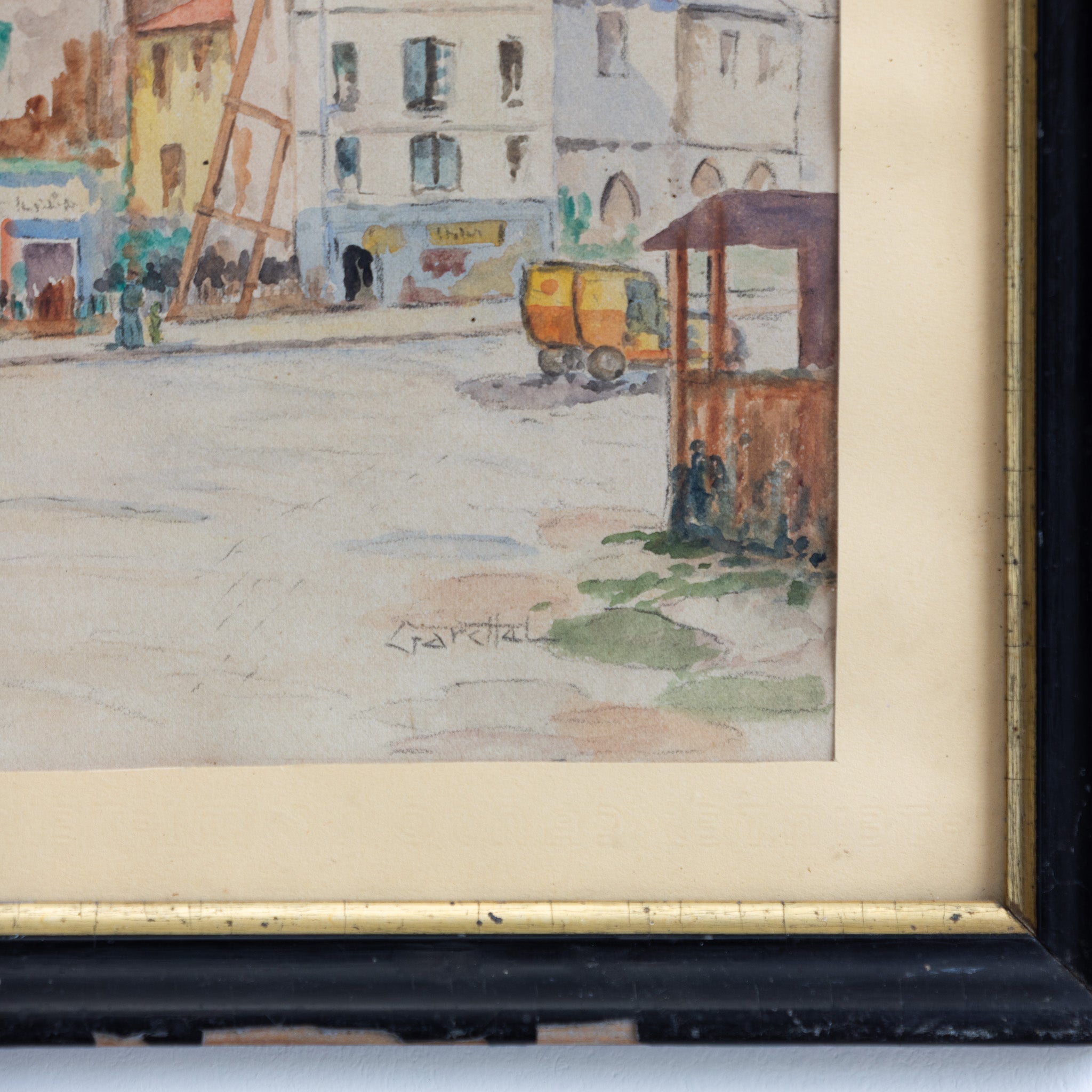 Village Scene Watercolor Painting - elsie green - art