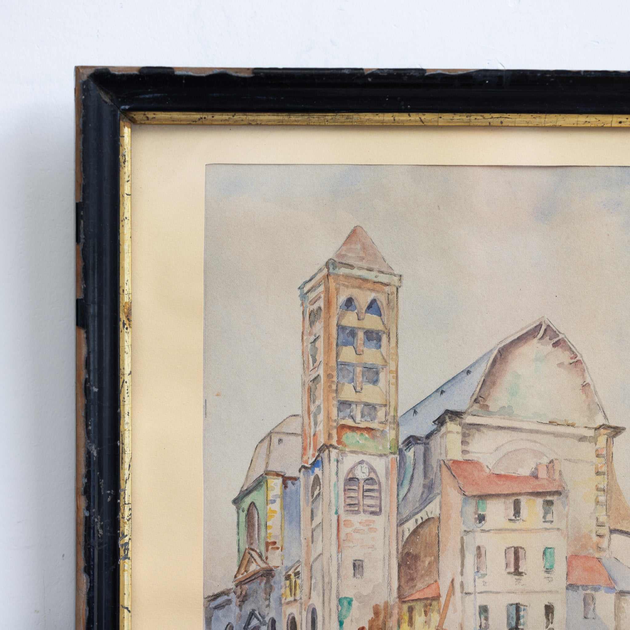 Village Scene Watercolor Painting - elsie green - art