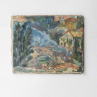 Village With Laurel Trees Oil Painting | Pierre Pruvost - elsie green - Art