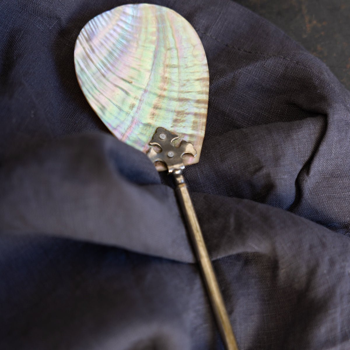 Vintage Abalone Spoon - elsie green - the french kitchen