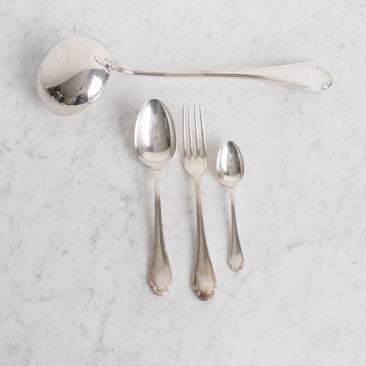 Vintage Alfenide Flatware Set of 37 - elsie green - The French Kitchen