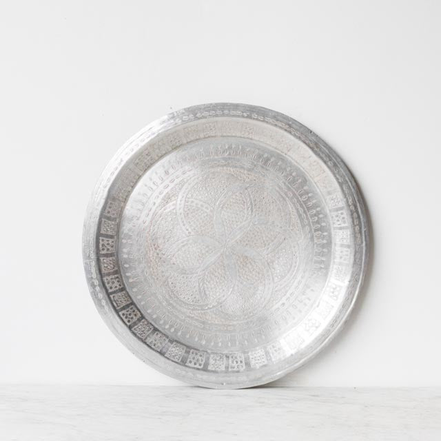 Vintage Aluminum Moroccan Tray - elsie green - French Kitchen