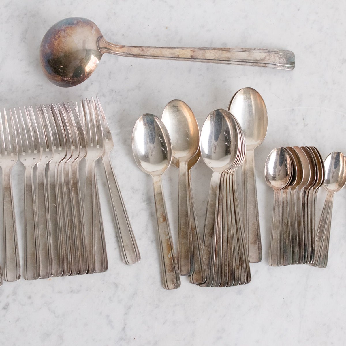 Vintage Art Deco Flatware set of 37 - elsie green - The French Kitchen