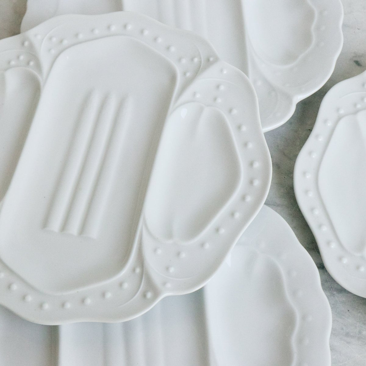 Vintage Asparagus Plate Set of 6 - elsie green - the french kitchen