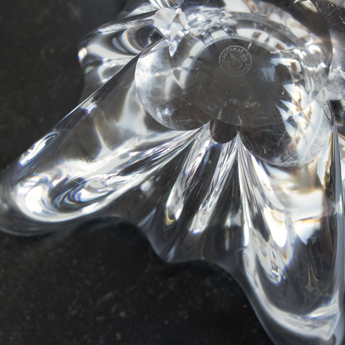 Vintage Baccarat Crystal Ashtray - elsie green - decor