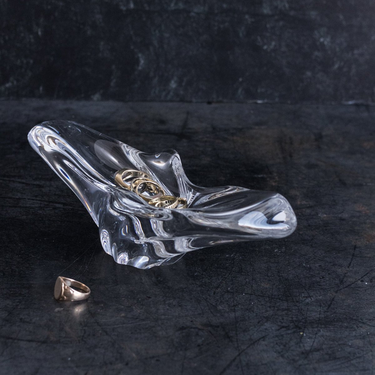 Vintage Baccarat Crystal Coupe - elsie green - decor