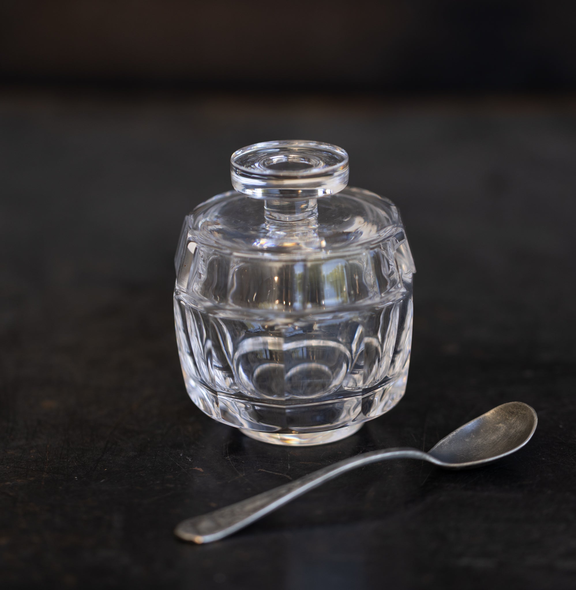 Vintage Baccarat Crystal Jam Jar - elsie green - Glassware .