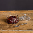 Vintage Baccarat Crystal Sugar Bowl with Petite Souvenir Spoon - elsie green - the french kitchen