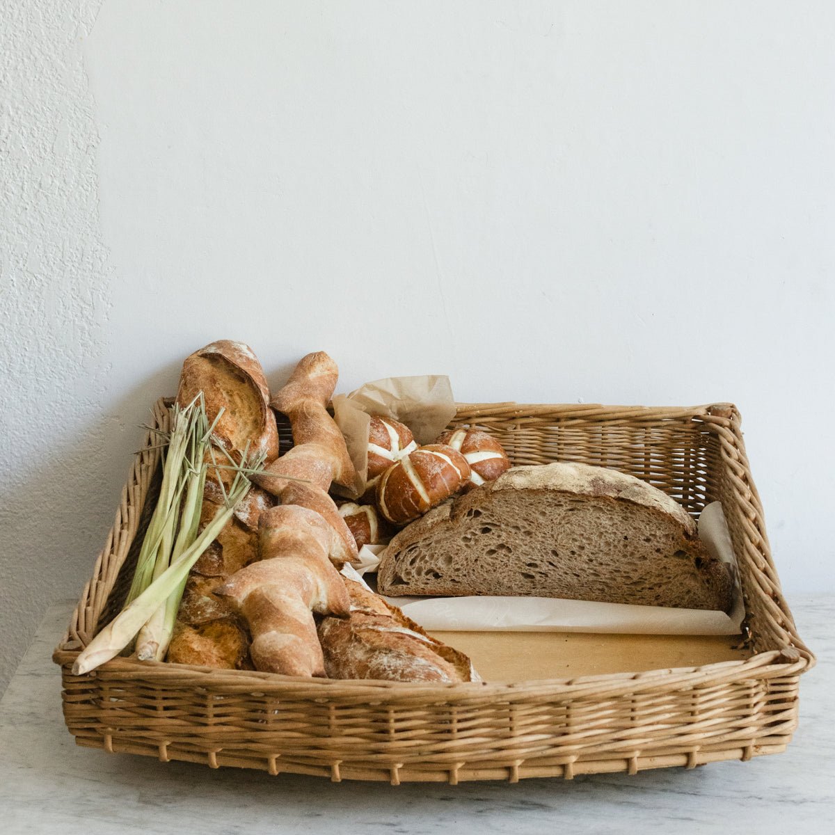 Vintage Baguette Basket - elsie green - decor