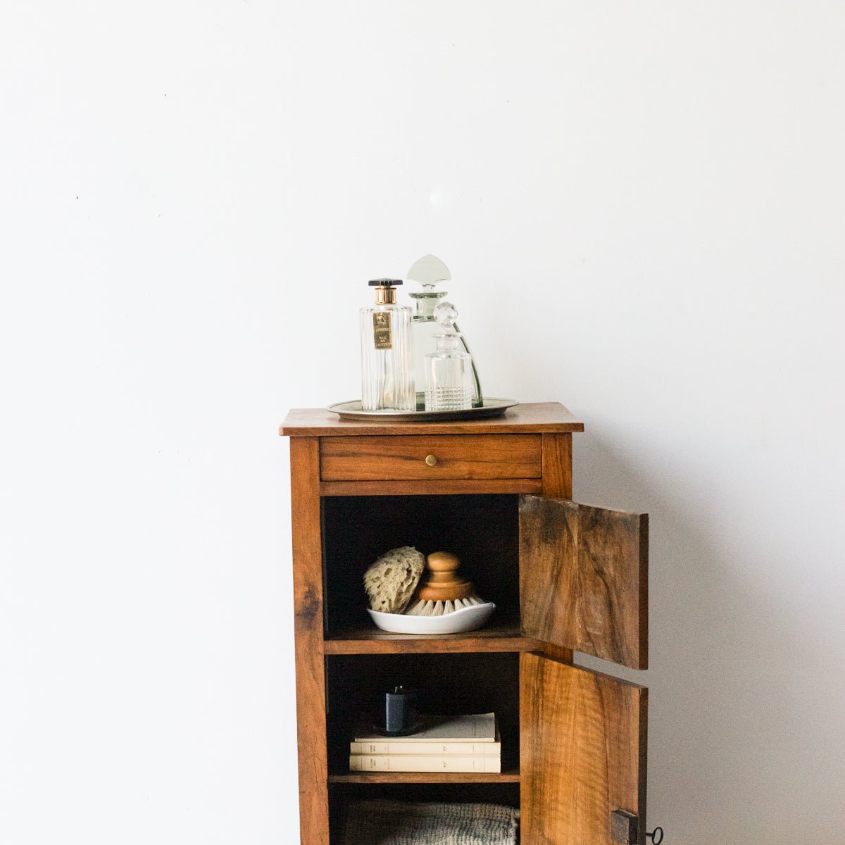 Vintage Bedside Table With Book - Matched Face - elsie green - furniture