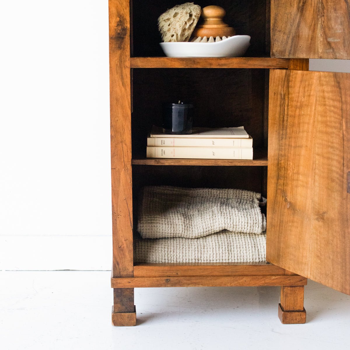 Vintage Bedside Table With Book - Matched Face - elsie green - furniture