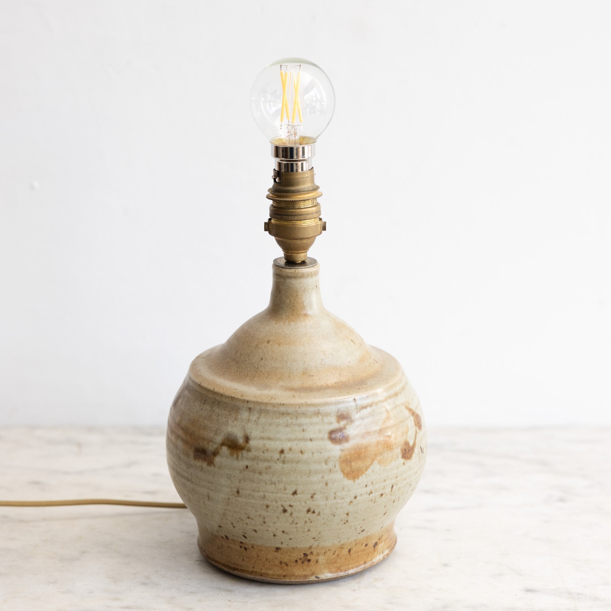 Vintage Blanot Stoneware Lamp - elsie green - decor